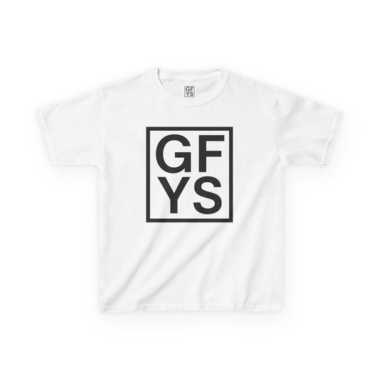 Kids Tee - GFYS Block Logo - White